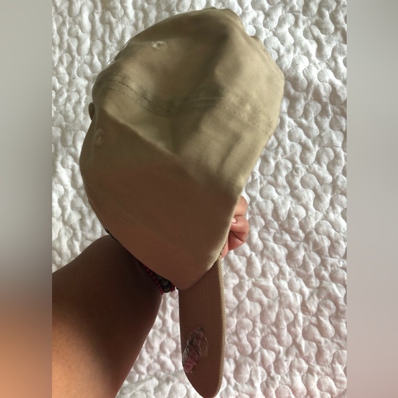 Beach Bum Bottle Opener Tan Baseball hat with beer bottle and palm tree - Picture 3 of 8